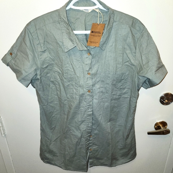 MOUNTAIN WAREHOUSE Sage Green TShirt, Size 14, BNWT - Picture 1 of 8